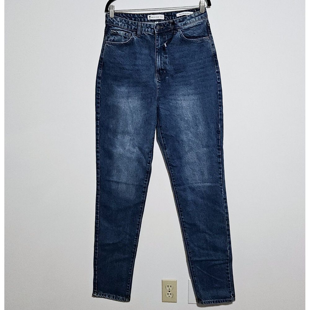 American Tall Jeans Womens 32x37 Blue Denim Long Lola Ultra High Rise Slim Pants